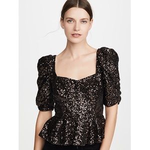 Amanda Uprichard Natasha Sequin Top
